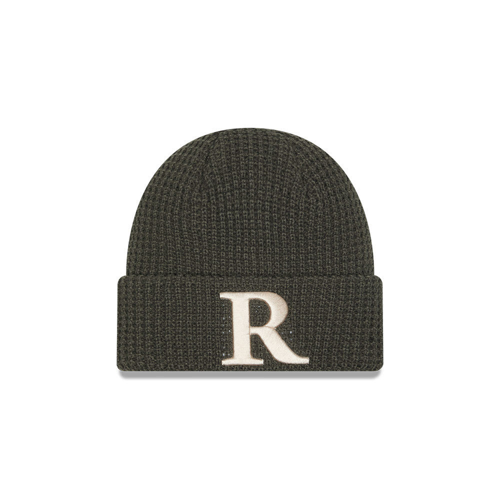 Richmond Tigers Beanie - 2025 AFL Dusty Charcoal Waffle Knit - New Era